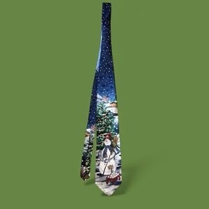 Vintage NWT Tango by Max Raab Silk Tie Holiday Christmas USA Americana